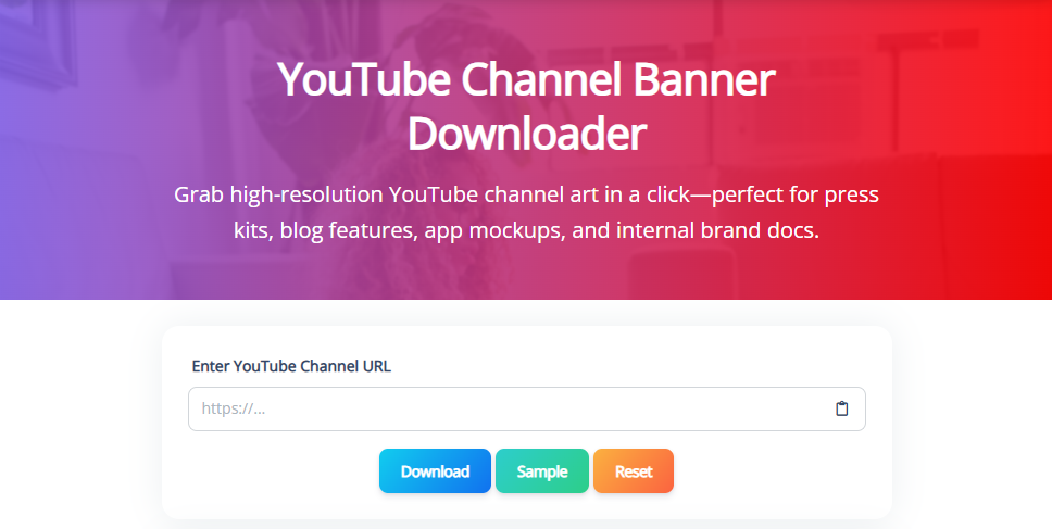 YouTube Channel Banner Downloader